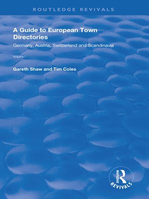 cover image of A Guide to European Town Directories